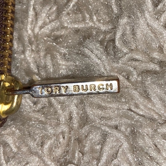 Tory Burch Women’s Classic Zip Around Wallet Robinson Stripe Gold Zipper - Picture 6 of 10